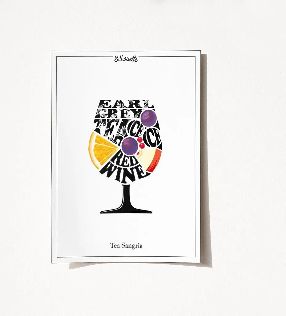 Décoration Murale Salon Poster 50x70 - Design Tea Sangria Wallity