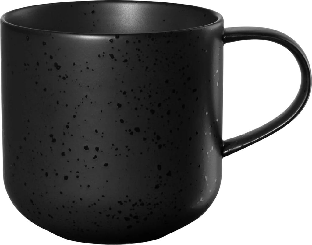 ASA Selection coppatea Henkelbecher kuro, Becher, Tasse, Porzellan, Schwarz matt, 400 ml, 19100190