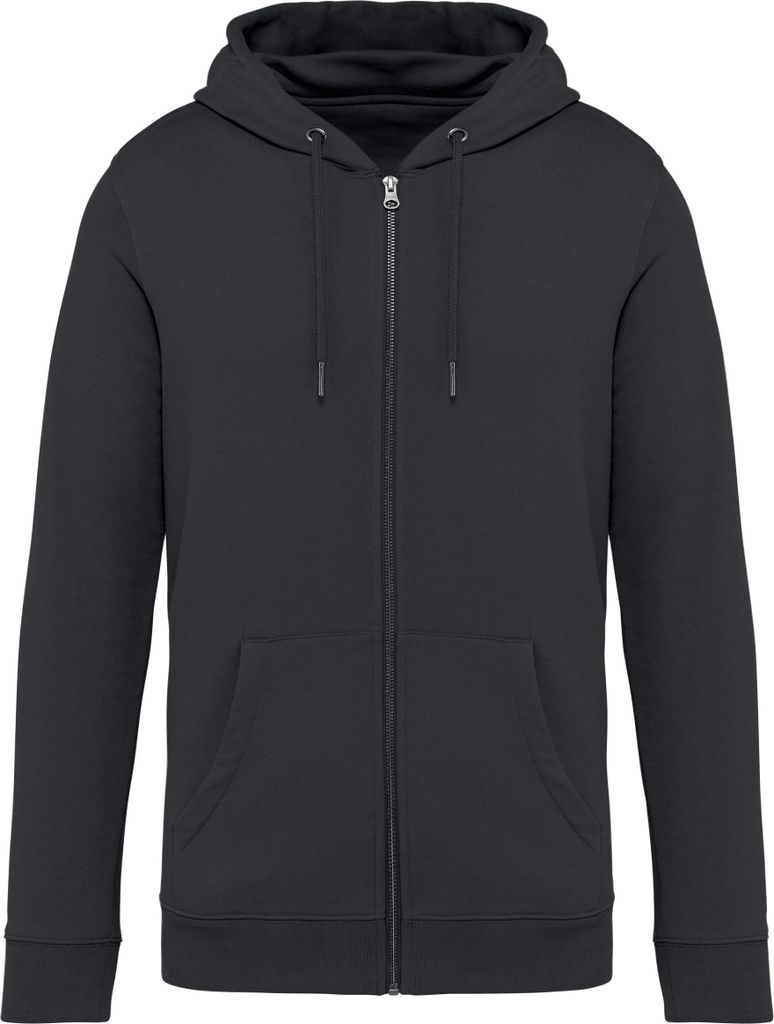 Native Spirit Umweltfreundliches Uni Kapuzensweatshirt mit Reißverschluss