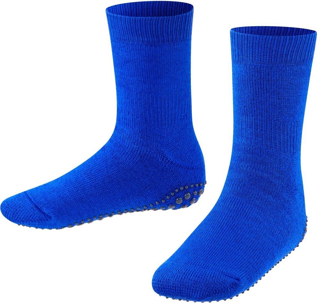 FALKE Kinder Stoppersocken - Catspads, Anti-Rutsch, Socken, Vollsohle, Merino-Wolle Blau 35-38