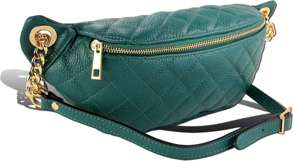 Gürteltasche aquamarin türkis Toscanto Tasche Ketten-Leder-Tragegurt Leder D2OTTM811GT