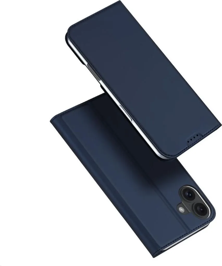 Custodia iPhone 16 Blu Flip Cover Dux Ducis Skin Pro Wallet