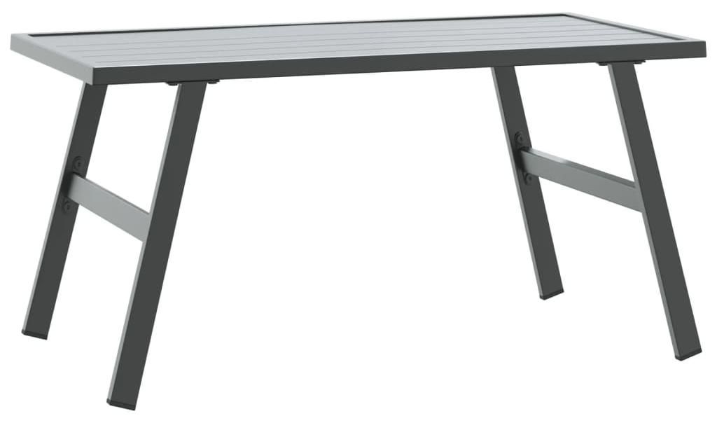 Stolik Kawowy Do Ogrodu, Czarny, 90X45X35 Cm, Malowana Stal Zdjęcie produktu 