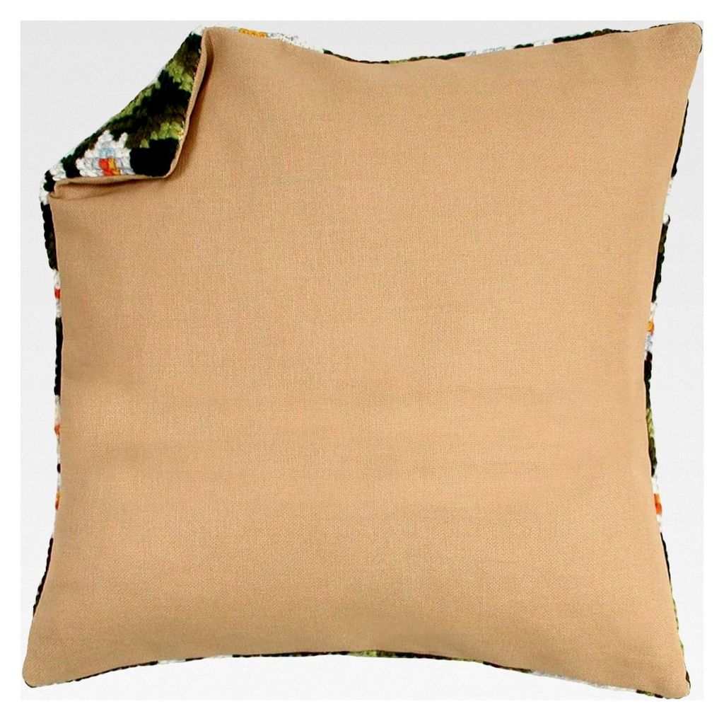 Kissenrücken für Stickkissen BEIGE Kissenrückseite Handarbeit Zubehör Basteln Erwachsene ca. 45 x 45 cm Nähen DIY Sticken Kreuzstich Kissenbezug