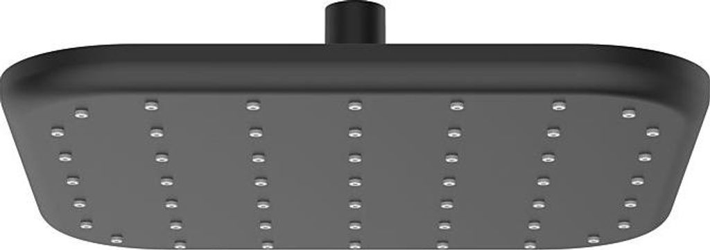 AquaCraft 100 Kopfbrause eckig 250x250 mm schwarz matt | Regendusche ABS Kunststoff | Duschkopf 12 l/min | Antikalk-Düsen | Wand- oder Deckenmonta...
