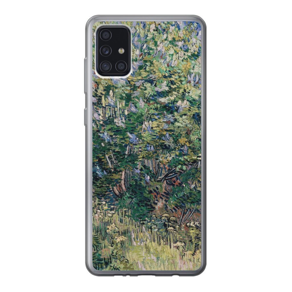 MuchoWow Handyhülle Schutzhülle Hülle für Samsung Galaxy A52 5G Fliederbusch - Vincent van Gogh Silikon Softcase Handy Hülle - Umschlag