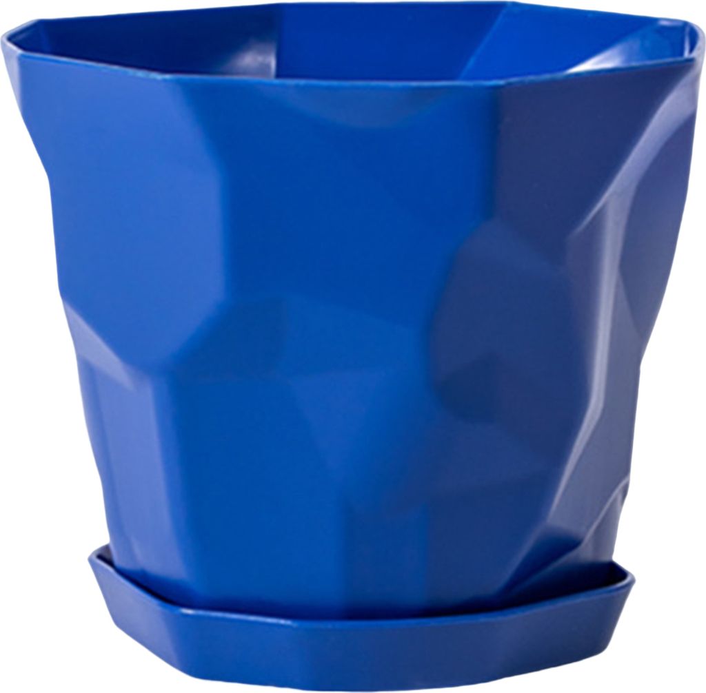 Blumenpot Langable Stall dekorative atmungsaktive Sukkulenten Kindergarten Pflanzer mit Tablett für Zuhause-Blau ,Größen:M