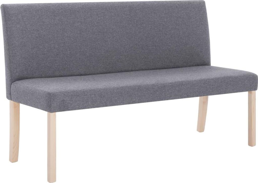 vidaXL Sitzbank 139,5 cm Hellgrau Polyester