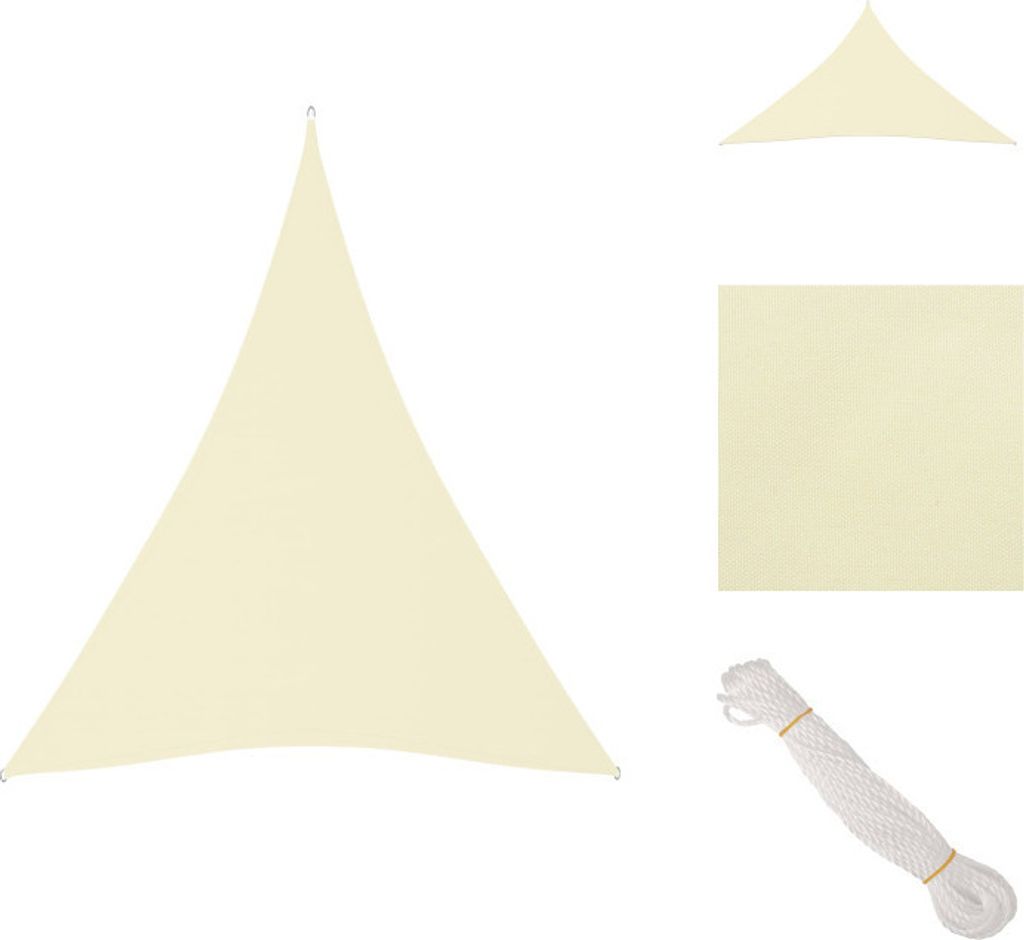 vidaXL Sonnensegel Oxford-Gewebe Dreieckig 5x7x7 m Creme - Sonnenschirme & Sonnenschutze
