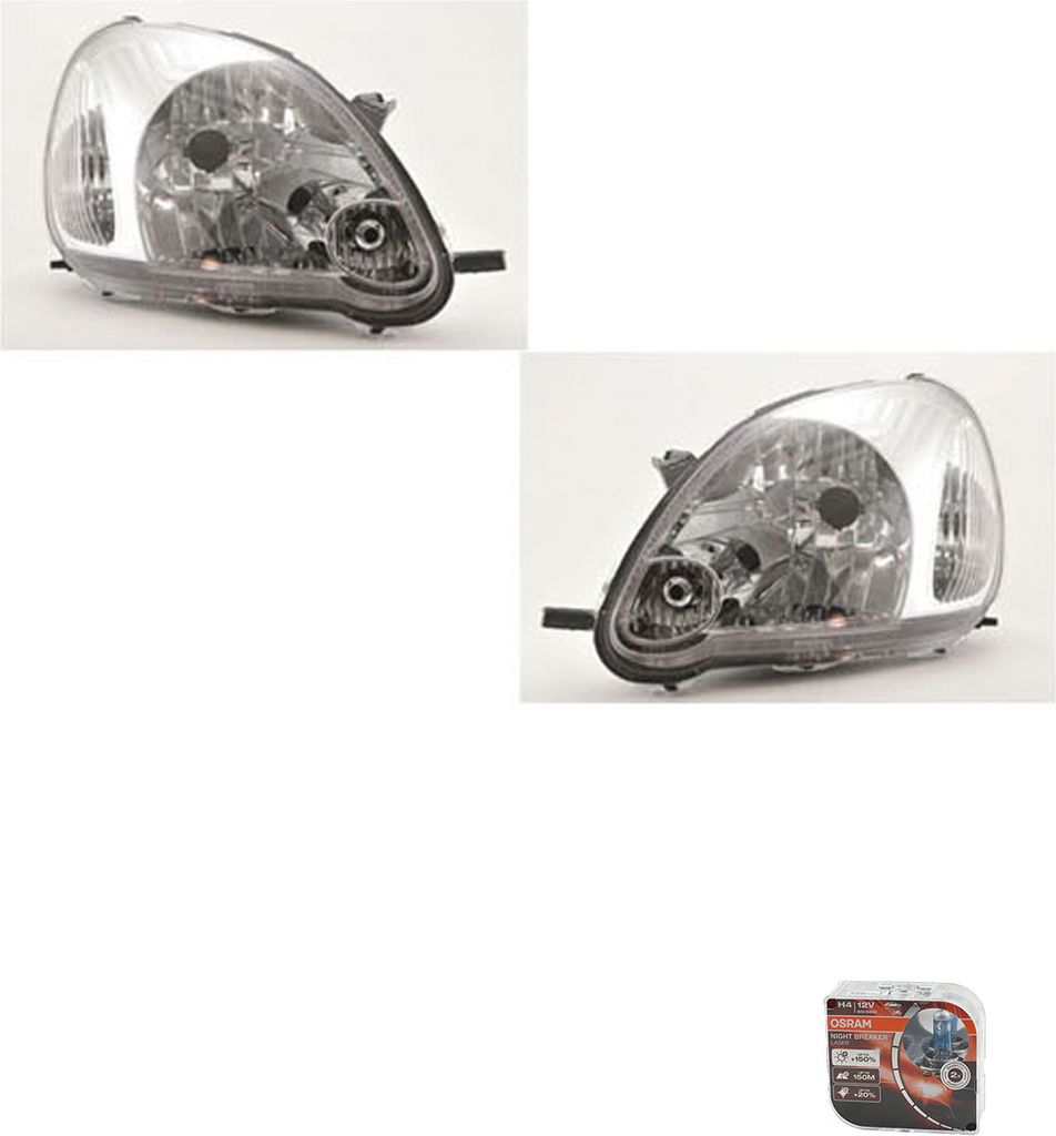 Johns, Scheinwerfer + Osram Night Breaker Laser passend für Toyota Yaris P10 03-06 L R 8115052360 8111052360