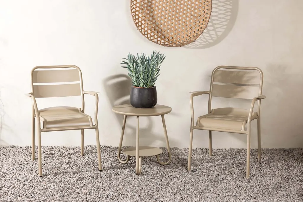Canapé et fauteuils beige Faro : ensemble de salon 3 pièces chic