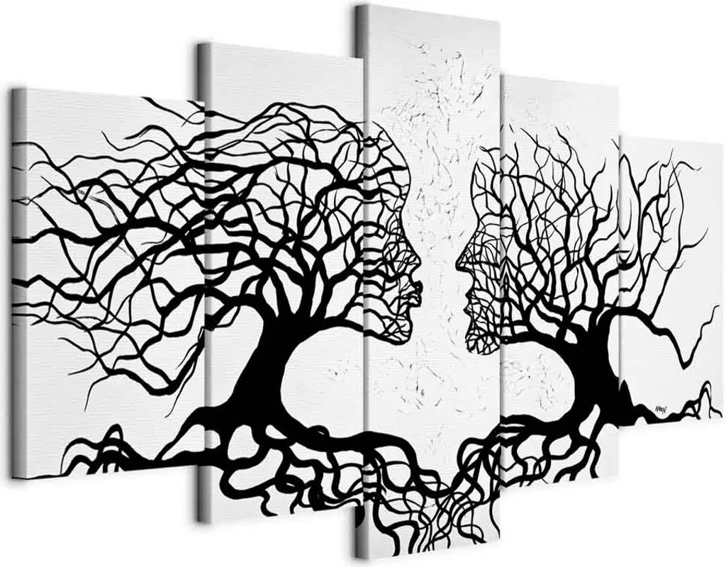 Offerta Quadro 100x50 cm Il Bacio del Vento - Tela Astratta Economica