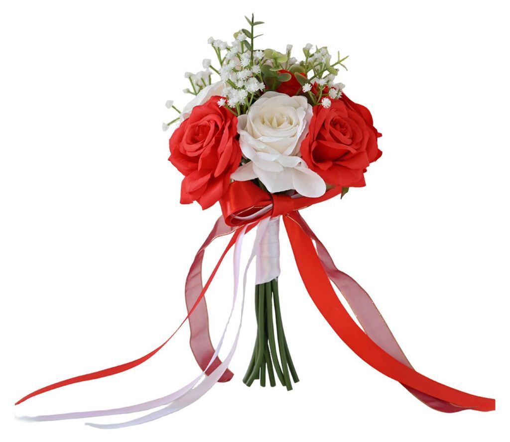 Brautsträuße für Brautjungfern, künstliche Seidenrosen, Brautstrauß für Hochzeit, Abschlussball, Zeremonie, Homecoming, Jubiläumsdekoration