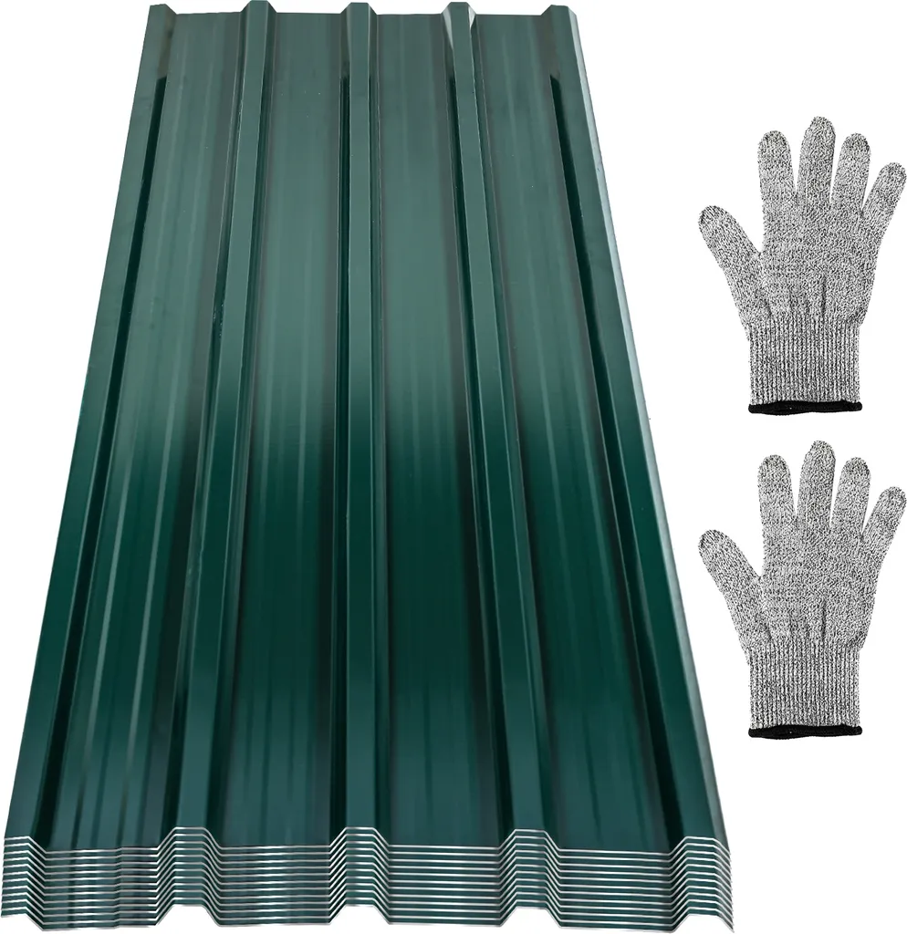 Copertura Elegante Verde per Tettoie e Casette Legno 129x46cm