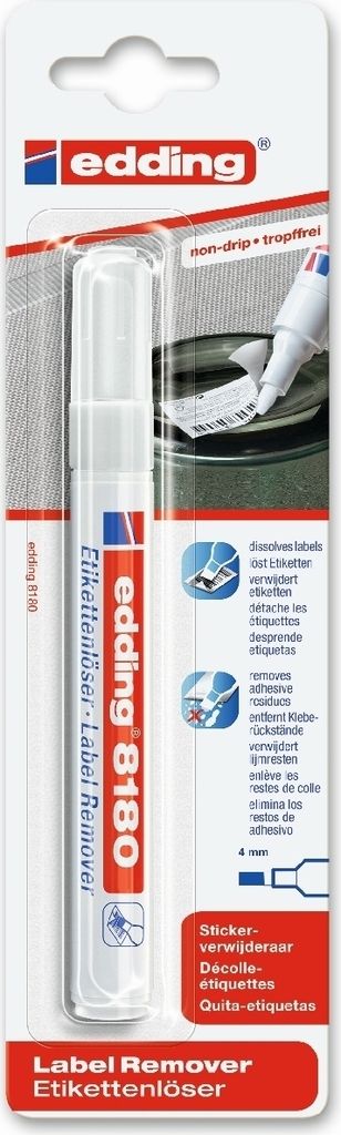 Etikettenlöser-Marker edding 8180 4mm farblos Packung mit 5 Stück