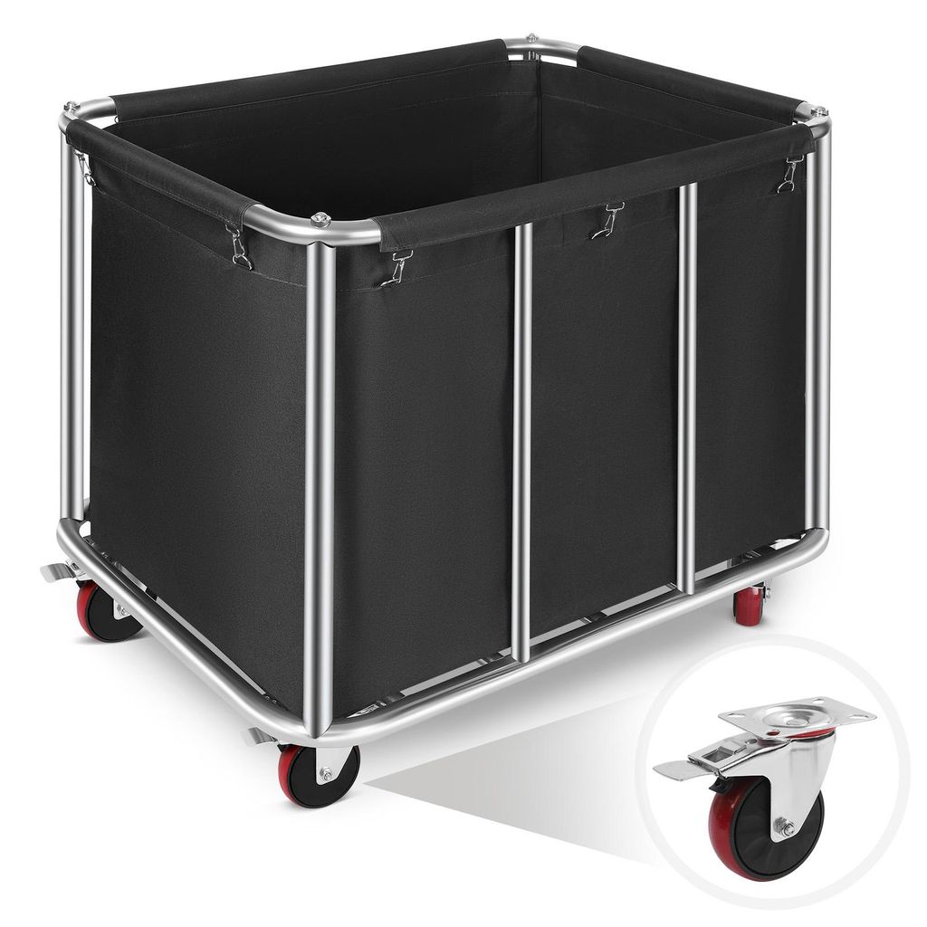 Chariot de blanchisserie en acier inoxydable, chariot de Image du produit 