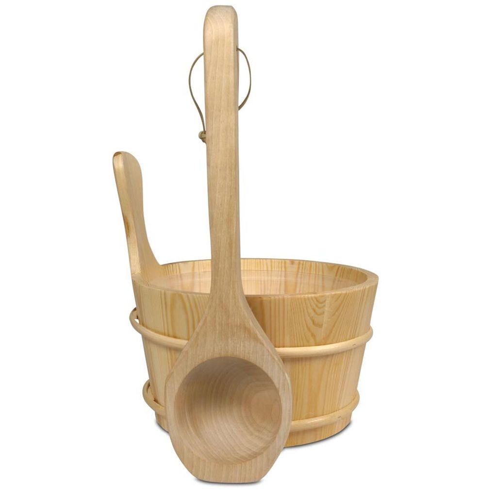 Saunazubehör-Set Kübel 4 L + Schöpfkelle Produktbild 