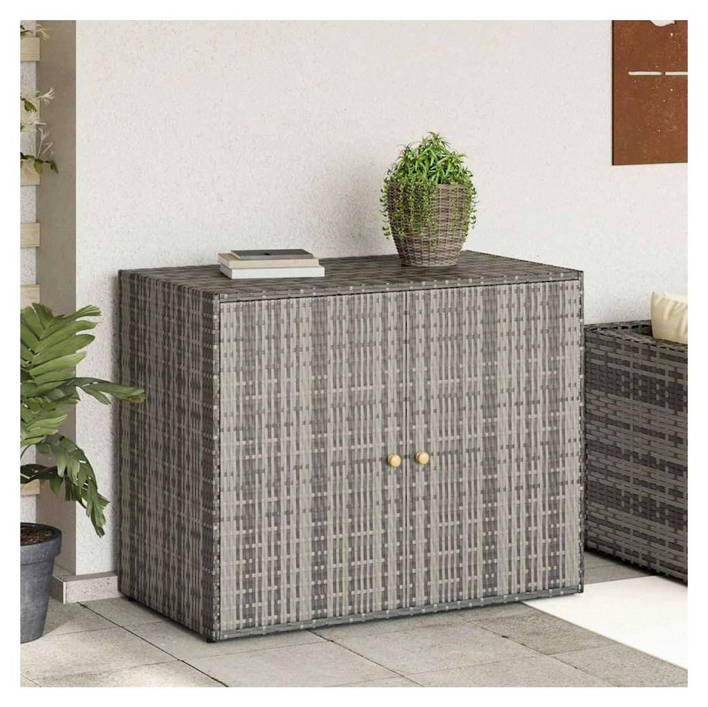 Gartenschrank Grau 100x55,5x80 cm - Stauraum für Gartenbedarf und Terrasse - Wetterfest und pflegeleicht