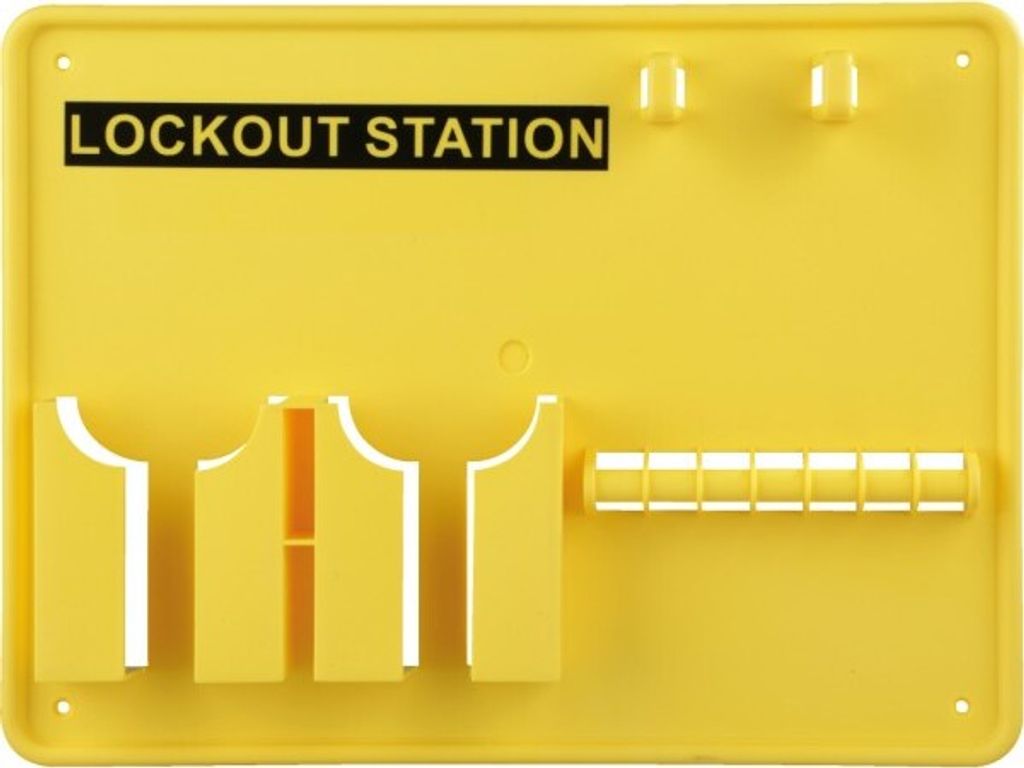 Dreifke Lockout Station, Typ 2, ohne Inhalt, gelb, Kunststoff, 390x290x55mm