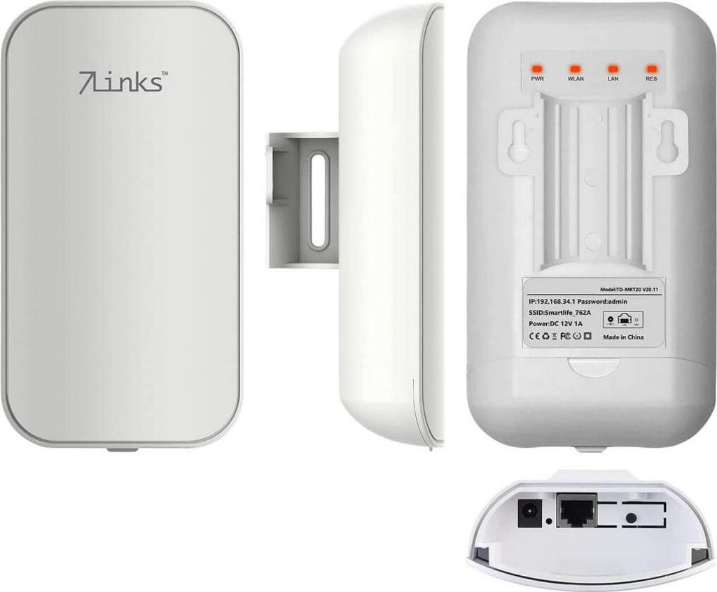 7links WLR-1230 WLAN-Repeater Outdoor Garten Empfang Verstärker Smart-Life-System ELESION