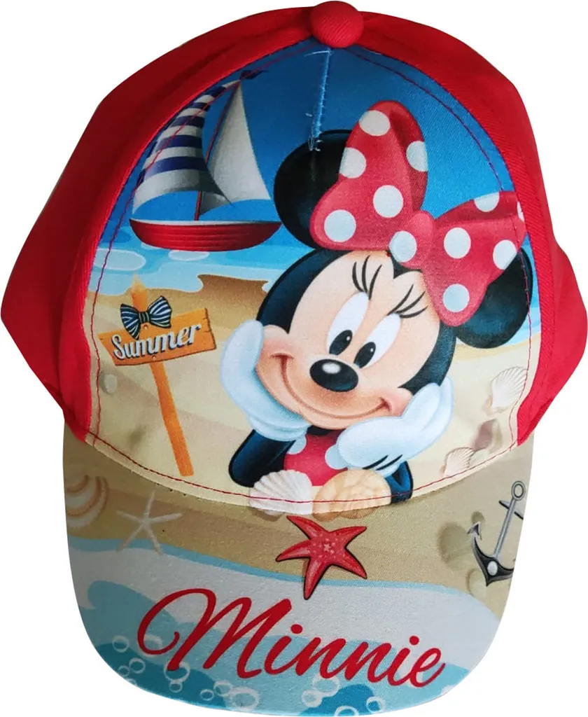 Cappellino Minnie Mouse Rosso Disney Taglia 48 | Regalo Estivo Bimbi