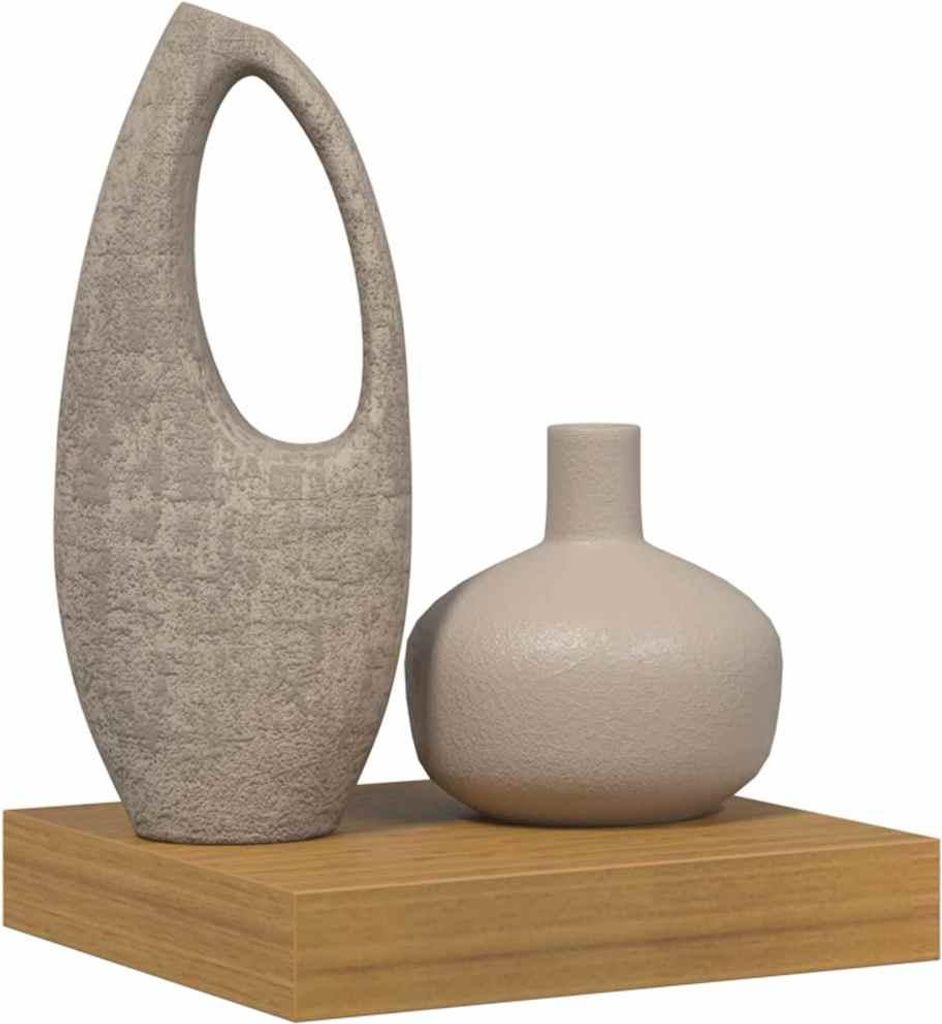 (Design 2026) Wandregal Wandmontiert Beige 23 x 23,5 x 4cm Holzwerkstoff - Wandregale HOMMIE 818188 - Wandregale