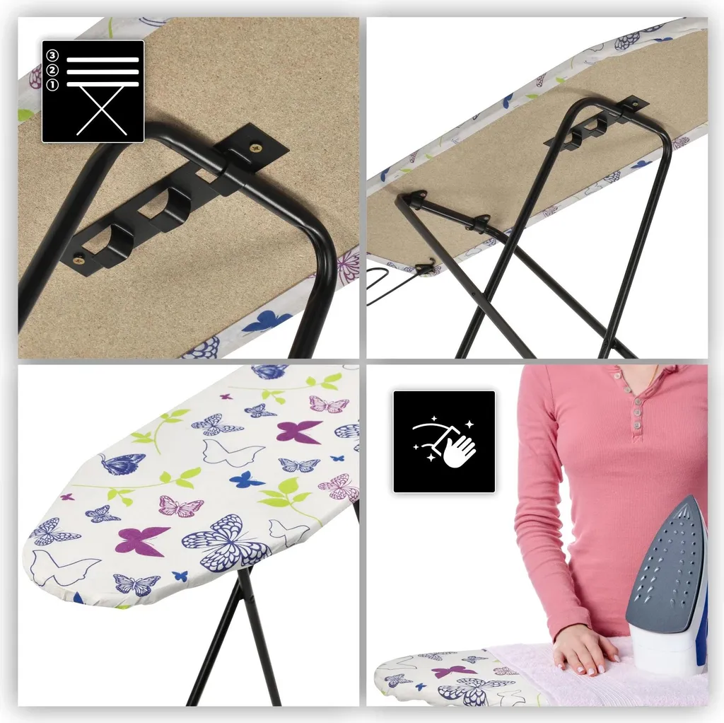 Planche à repasser pliable 100x30 cm avec support fer fixe - Modèle L01 - 4