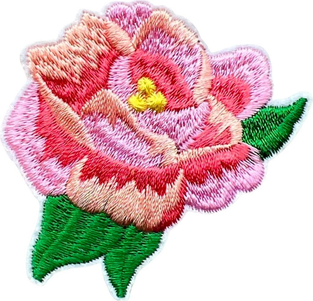 Blumen-Pfingstrosen-Anemonen-Emblem-Aufnäher zum Aufbügeln