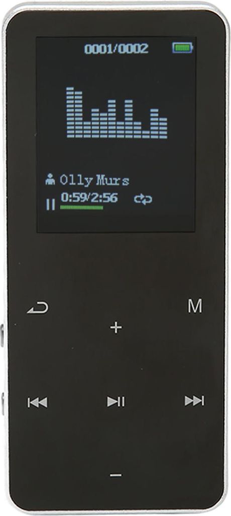 MP3 Player 8G Bluetooth 4.2 1.8 Zoll Bildschirm Rauschunterdrückung Verlustfreier tragbarer MP4 Player mit Übersetzungswörterbuch Silber