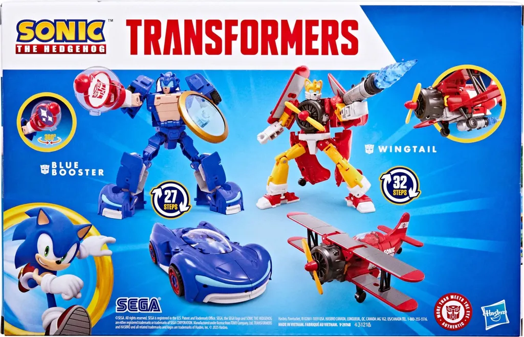 Pack de Figurines Articulées Sonic x Transformers Wingtail 13 cm Duo - 3