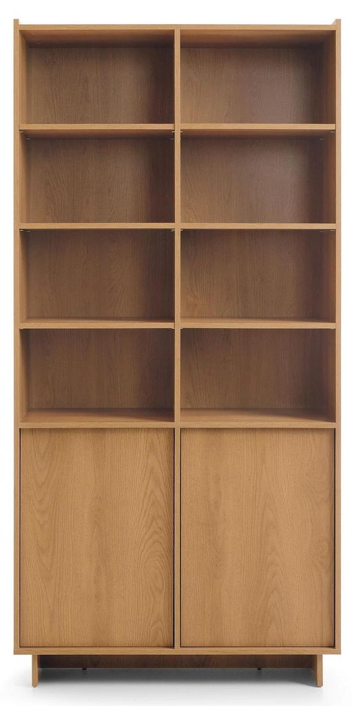 Bücherregal SUNA 98 cm hoch Standregal Karamell Eiche 2 Produktbild 