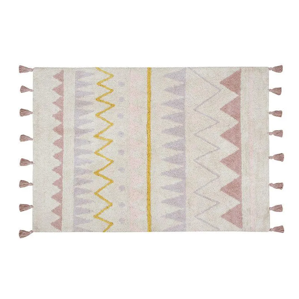 Tapis tissé main Azteca 120x160 cm, fibre naturelle coloris Nude Vintage