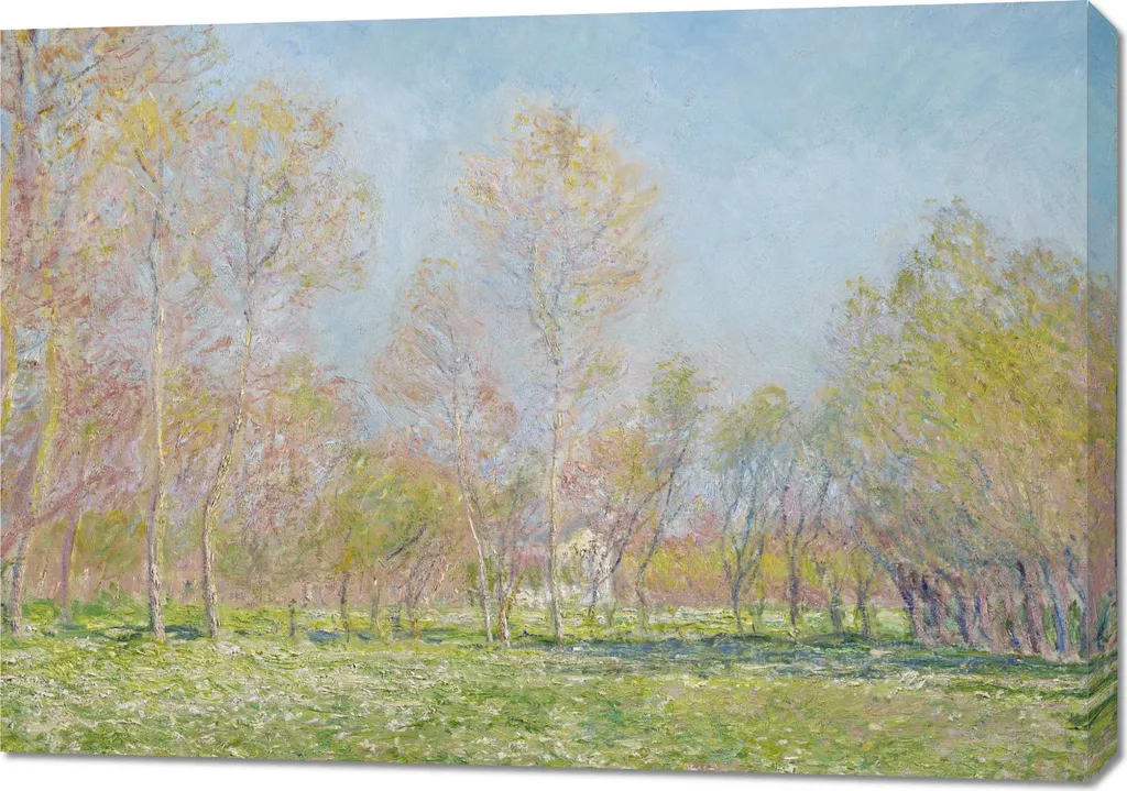 Quadro 100x70cm Primavera a Giverny, Monet Vintage per il Salone