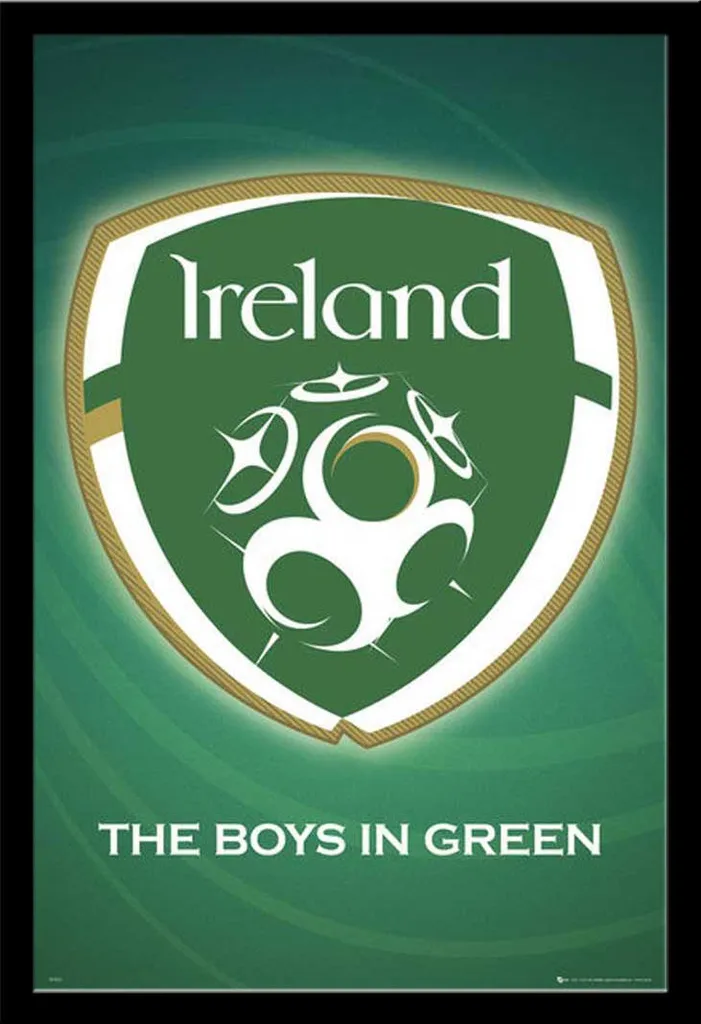 Cadre photo avec affiche Irlande Crest, contour Shinsuke 61x91cm noir mat