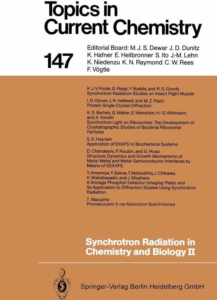 Synchrotron Radiation in Chemistry and Biology II