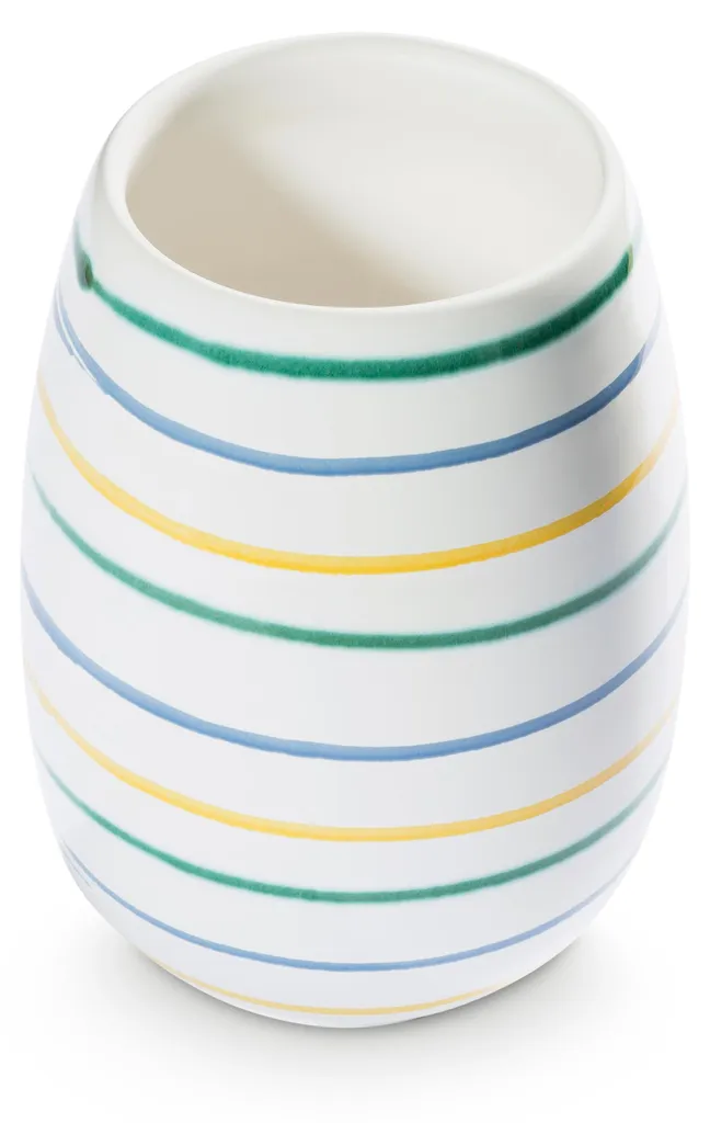 Vase Gmundner Keramik 15cm Buntgeflammt Peint à la Main Design
