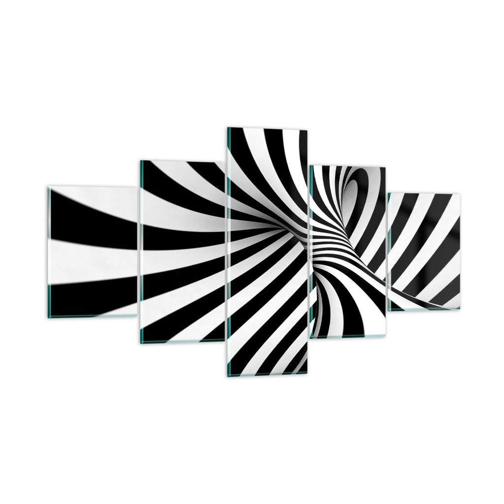Bilder auf glas - Spirale Vortex Computergrafik - 125x70cm - Glasbilder - Wandbilder - Kunstdruck - zum Aufhängen bereit - Wanddekoration aus Glas...