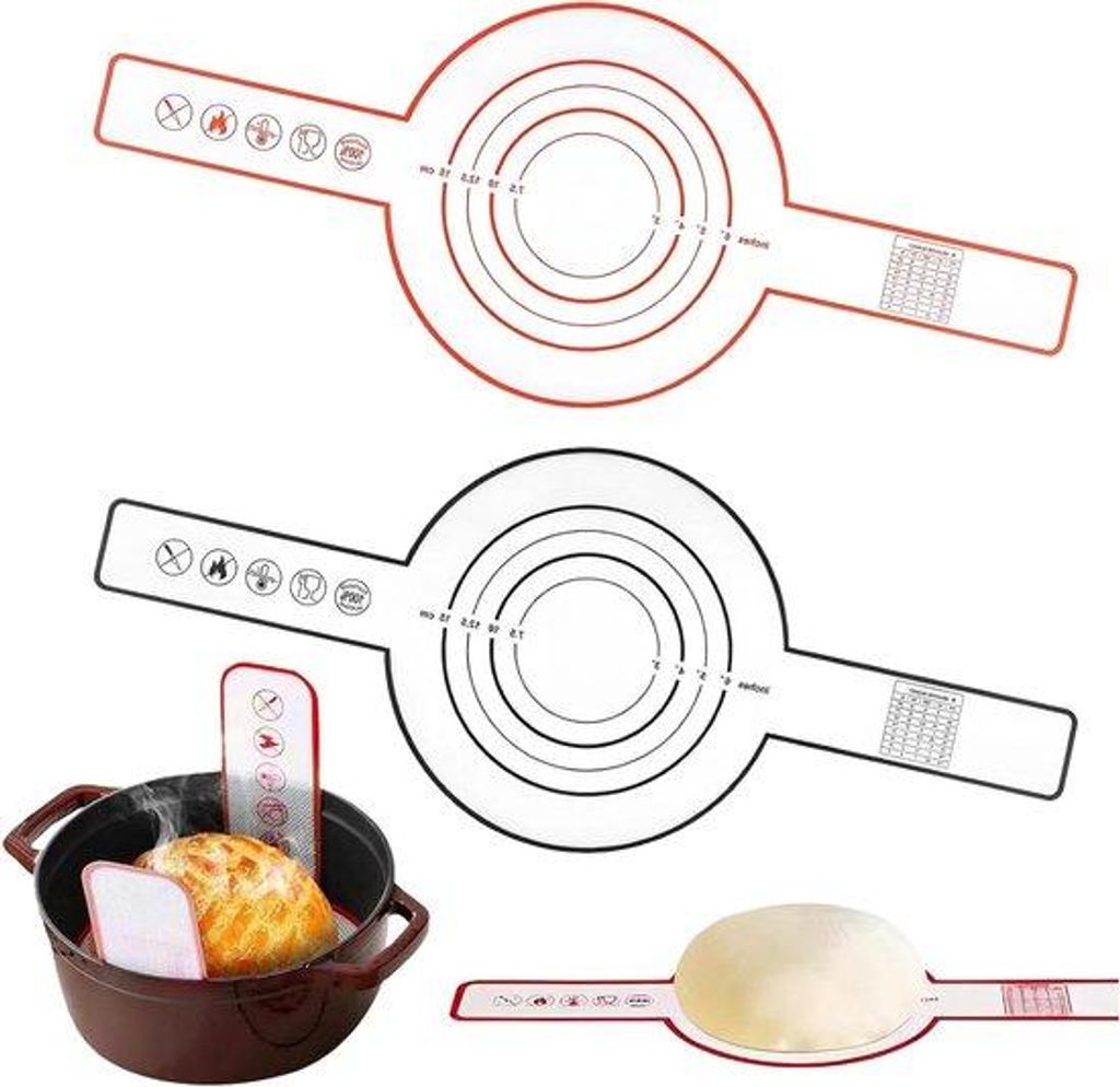 Brotbrett - Brotmat - wiederholbarer Sauerteig-Accessoire - antistick - leicht zu reinigend - Bäckerei-Accessoire - Sauerteigmischbrett - 2 Stück...