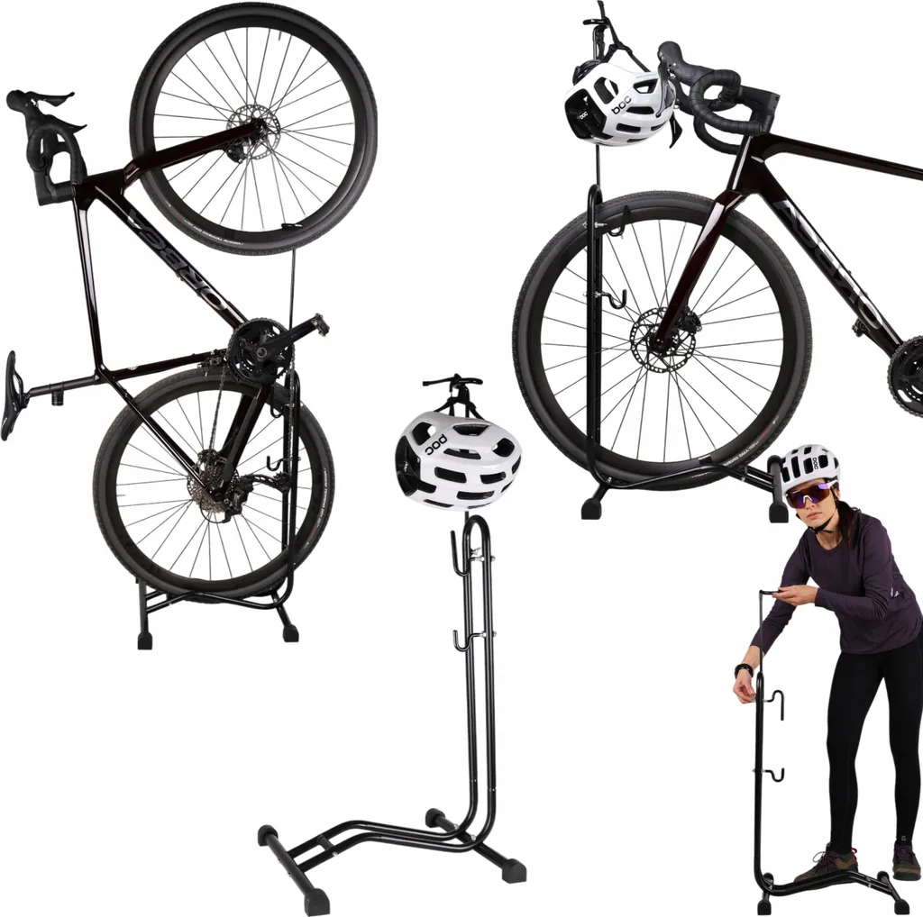 FIT4MED Support de Vélo Noir 2500g 3 en 1 - Pied d'Atelier Robuste - 3
