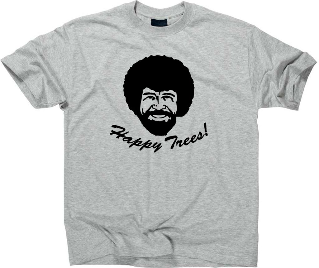 Styletex23 T-Shirt Bob Ross Happy Trees, sport grey, XL