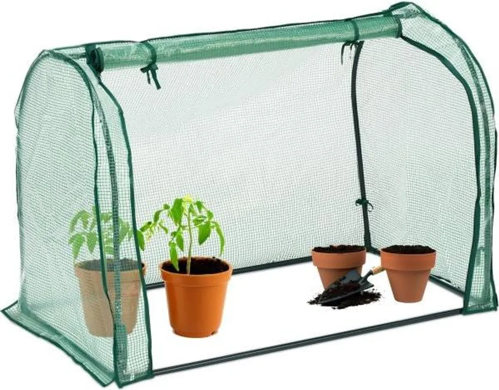 Serre en aluminium avec porte verrouillable et vitrage polycarbonate