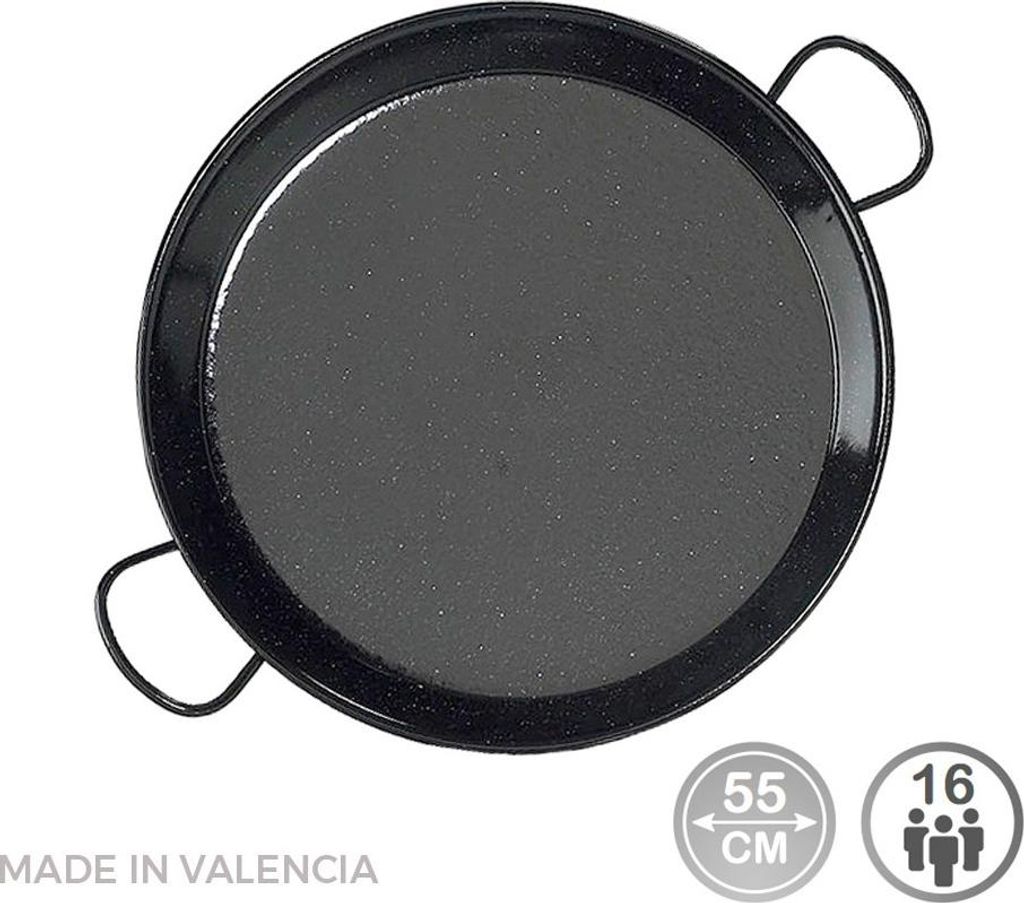 Poêle Paella émaillée ø55cm Cuisson Traditionnelle Grande Image du produit 