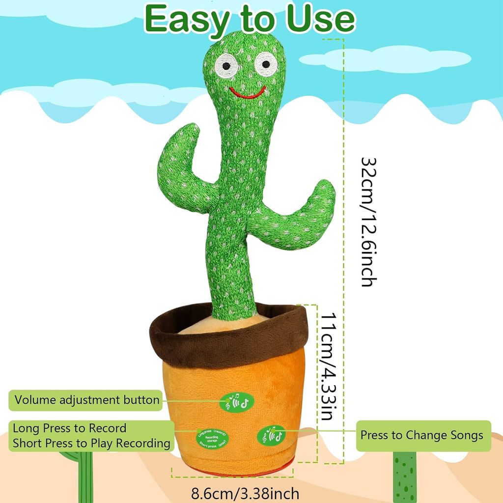 FNCF Sprechender Kaktus,Kaktus Spielzeug