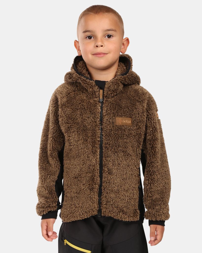 Haariger Fleece-Kapuzenpullover für Jungen von Kilpi NORKA-JB, RAUN, Größe 146