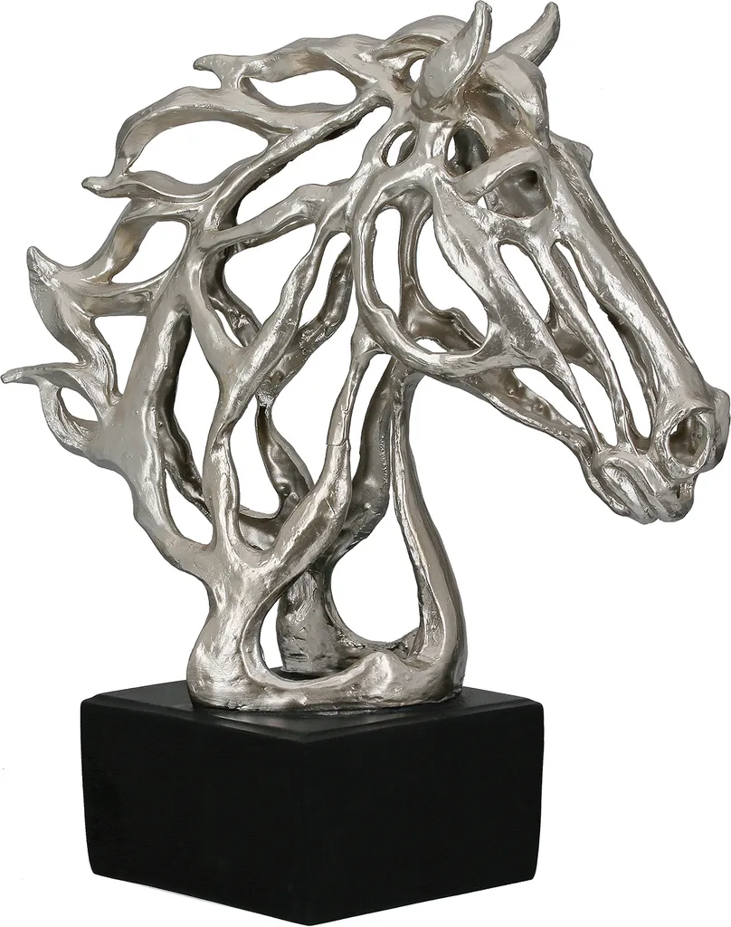Regalo Esclusivo: Scultura Cavallo Gilde Argento 40cm Modello 58145