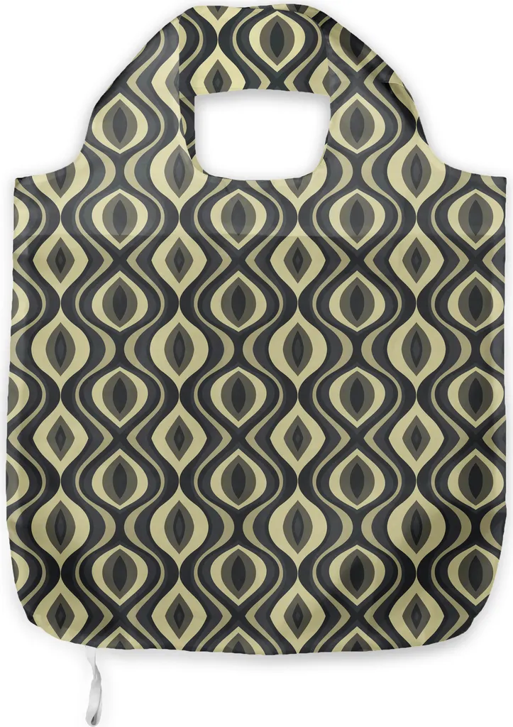 Borsa Spesa Lavabile ABAKUHAUS - Shopper Tessuto Geometrico Giallo