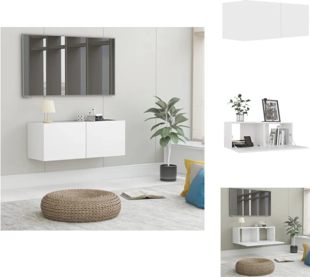 Mobile Porta TV 80x30x30 cm vidaXL Bianco Legno: Soluzione Salvaspazio
