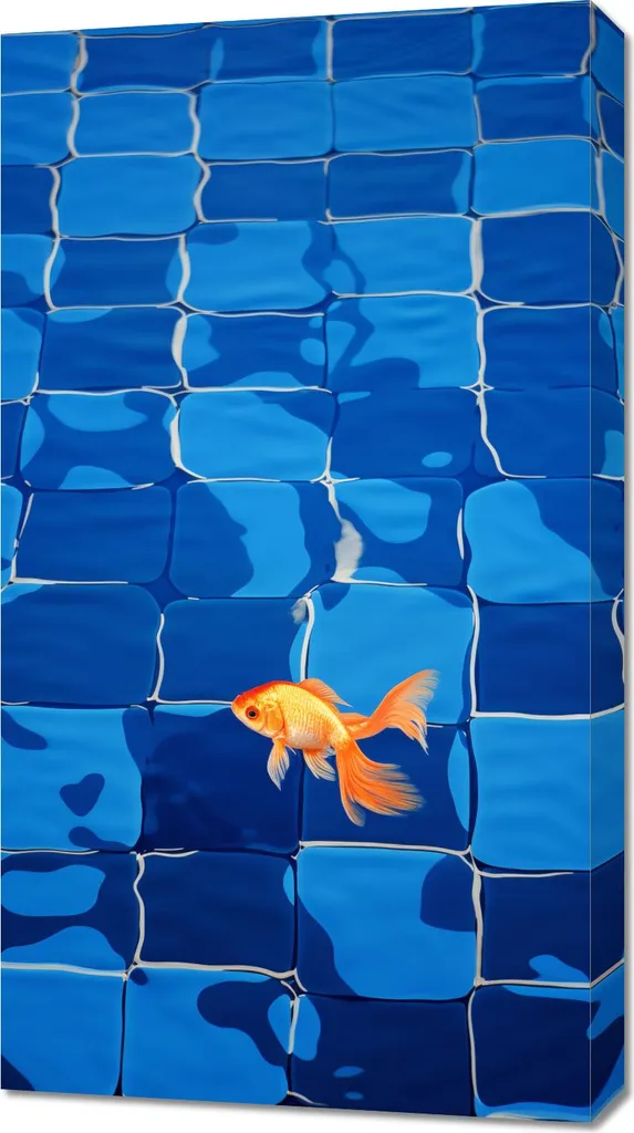Relooker Mur Vide avec Tableau 50x90 cm Doré Peau de Poisson Abstrait