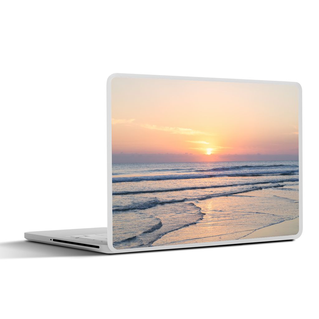 MuchoWow Laptop Aufkleber Sticker Cover Meer - Pastell - Sonne 32.5x23.5 cm - Sticker für Laptop - Selbstklebend