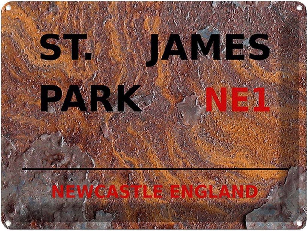 vianmo Blechschild 30x40 cm England Newcastle St. James Park NE1